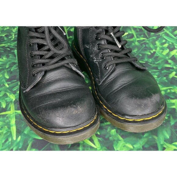 Dr. Martens 1460 J Black Leather Side Zip Ankle Combat Boots Toddler Size 12 US - Picture 2 of 8